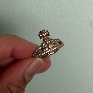 Vivienne Westwood Gold and Silver Crystal-Studded Ring